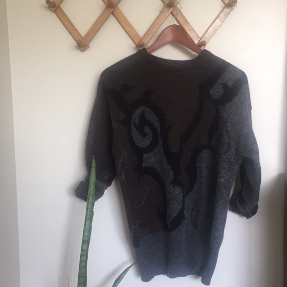 VINTAGE Graphic Cashmere Blend Sweater - Picture 2 of 8